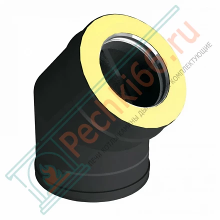 Отвод 45° V50R с изол (AISI-321/0,8-ОЦИНК-RAL/0,5) d-130/230 (Вулкан)