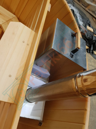 Японская баня Фурако круглая с внутренней печкой 180х180х120 (НКЗ)