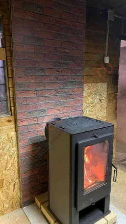 Печь-камин Мета-Бел Нарва 7 АОТ-7,0 с плитой (монтаж 04.2022)