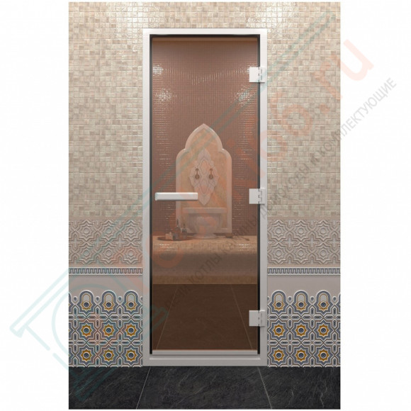 Стеклянная дверь DoorWood Хамам Бронза 2000х800 (по коробке) в Краснодаре