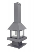 Камин Эклипс островной 4D графит (ЭкоКамин)