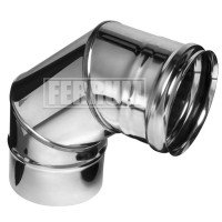 Колено 90° (НЕРЖ-430/0,5) d-200 (Ferrum GS) Колено 90° (НЕРЖ-430/0,5) d-200 (Ferrum GS)