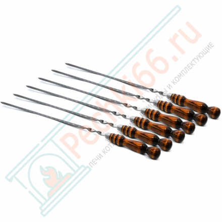 Комплект 6 шампуров из нерж. ст 3 мм. с д/р (500х12х3 мм)