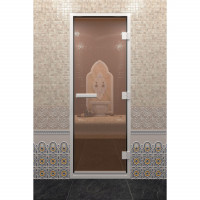 Стеклянная дверь DoorWood Хамам Бронза 1800х700 (по коробке)