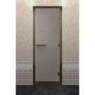 Дверь для хамама в бронзовом профиле, сатин 210x80 (DoorWood) Дверь для хамама в бронзовом профиле, сатин 210x80 (DoorWood)