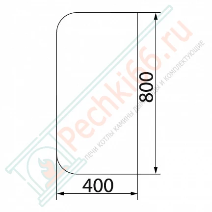 Притопочный лист VPL072-R9005, 400Х800мм, чёрный (Вулкан)
