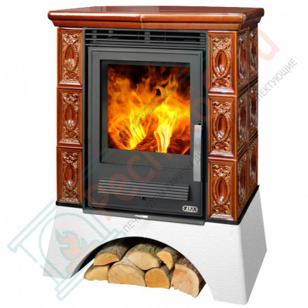 Кафельная печь Helvetia KP, металлический цоколь, 2-цвета (ABX)