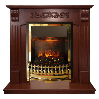 Электрический каминокомплект Sorrento угловой - Орех с очагом Atherton