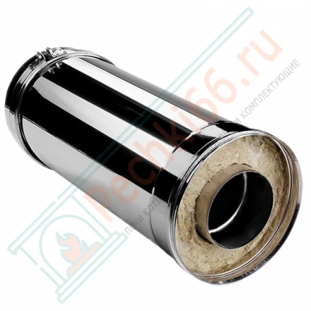 Сэндвич труба V50R с изол L=500 (AISI-310S/0,8-AISI-304/0,5) d-180/280 (Вулкан-Cerablanket)