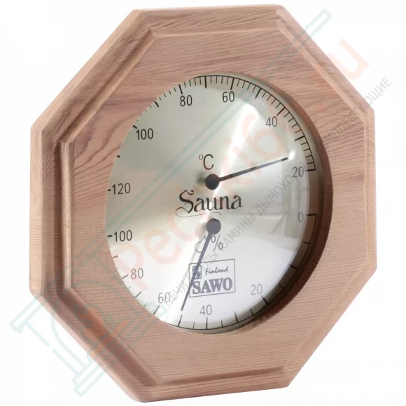 Термогигрометр восьмигранник 241-THD, кедр (Sawo) в Краснодаре