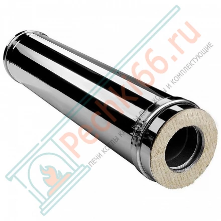Сэндвич труба V50R с изол L=1000 (AISI-321/0,5-ОЦИНК-RAL/0,5) d-120/220 (Вулкан)