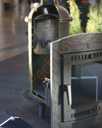 Печь для бани Атмосфера L+, усиленная каменка, ламели "Талькохлорит" (ProMetall)