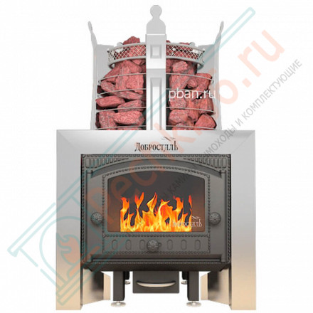 Банная печь Фредерика ПРОФИ с панорамным стеклом (Добросталь)