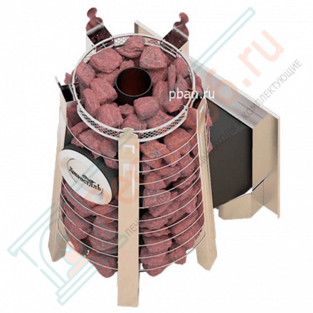 Банная печь Фредерика ПРОФИ с панорамным стеклом (Добросталь)