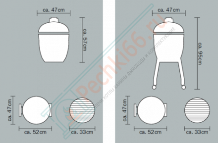 Керамический гриль Junior red (Monolith)