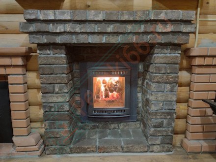 Печь для бани Атмосфера L+, усиленная каменка, ламели «Жадеит» (ProMetall)