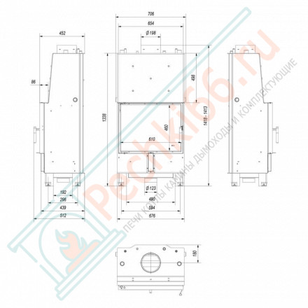 Стальная топка LUCY/PW/12/W с водяным контуром (Kratki)