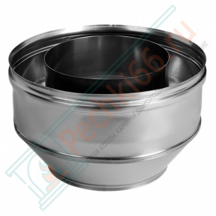 Конус на трубу с изол (НЕРЖ-321/0,5-НЕРЖ-439/0,5) d-180/260 (Дымок-Lux)