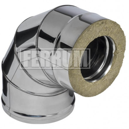 Сэндвич колено 90° (НЕРЖ-430/0,5-НЕРЖ-430/0,5) d-200/280 (Ferrum GS)