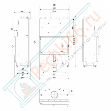 Стальная топка LUCY/PW/16/W с водяным контуром (Kratki)