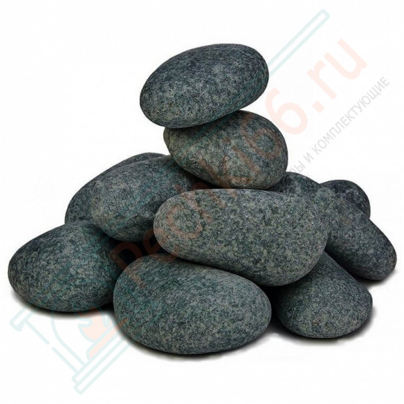 Камень Пироксенит "Черный принц" шлифованный, 20 кг, м/р Хакасия (ведро), 20 кг в Краснодаре