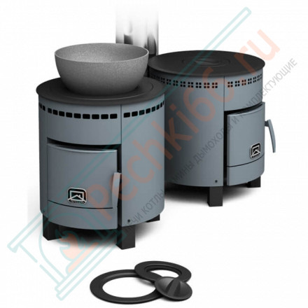 Отопительная печь Печурка с набором чугунных колец (Теплодар) до 50 м3