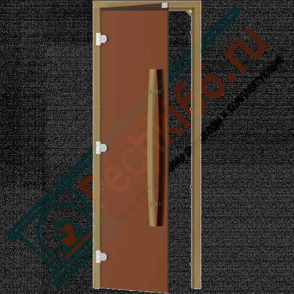 Дверь стеклянная для бани и сауны, бронза, коробка кедр 1900х700 (Sawo) 741-3SGD в Краснодаре
