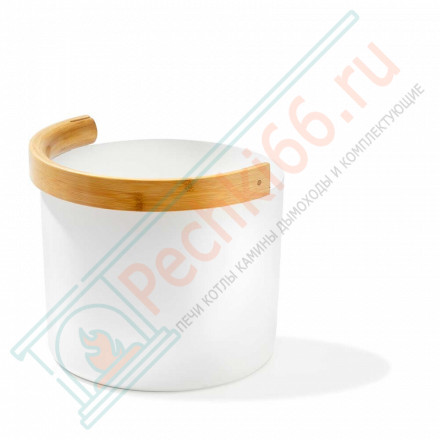 Ведро алюминиевое с бамбуковой ручкой Kiulu 2, белое (Kolo)