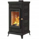 Печь-камин Майолика, черная (Астов)