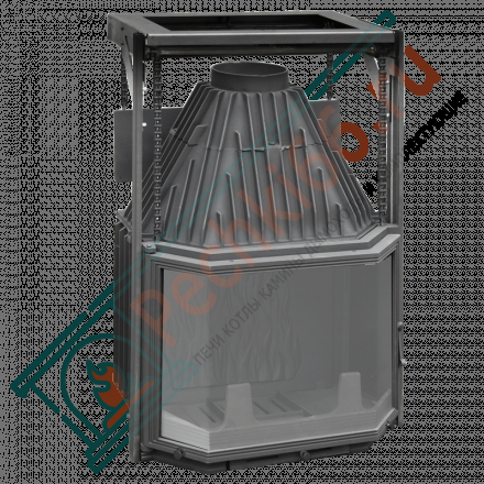 Чугунная топка Призма 700П, подъемный механизм (Мета) 14 кВт