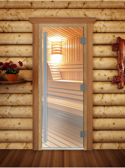 Дверь для бани и сауны Престиж прозрачная, 200х80 по коробке (DoorWood) в Краснодаре