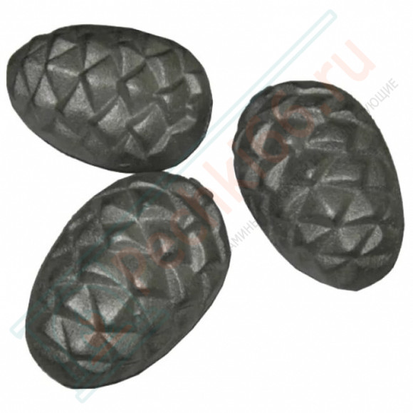 Камень чугунный для бани "Кедровая шишка" (Ø68х98мм), 5 шт, 7,2 кг в Краснодаре