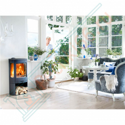 Печь-камин 850:1 Style, верх чугун, цвет черный (Contura)