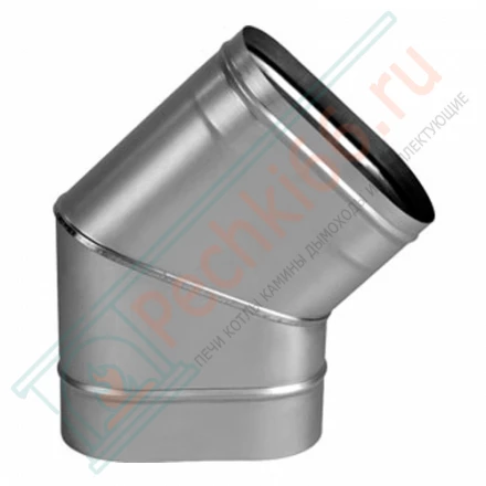 Отвод 15° VOG по узкой стороне (AISI-321/0,8) 100х200мм (Вулкан)