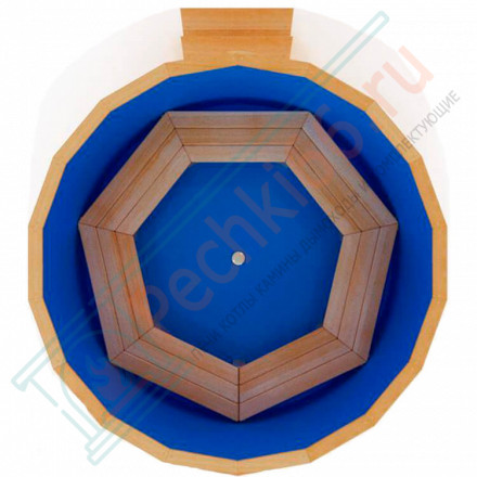 Купель кедровая Премиум круглая с пластиковой вставкой 200х200х120 (НКЗ)