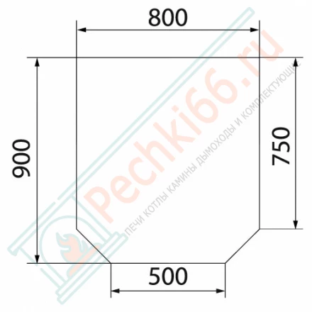 Притопочный лист VPL061-R7010, 900Х800мм, серый (Вулкан)