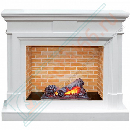Каминокомплект электрический Coventry - Белый / Кирпич с очагом Cassette 400 NH (Dimplex)