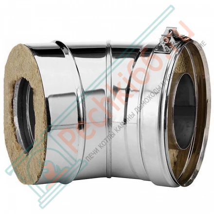 Отвод 15° V50R с изол (AISI-321/0,5-ОЦИНК-RAL/0,5) d-150/250 (Вулкан)