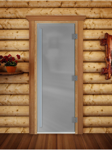 Дверь для бани и сауны Престиж сатин, 2100х800 по коробке (DoorWood) в Краснодаре