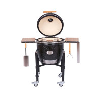 Гриль из керамики с ножками и столиками  Le Chef Black (Monolith)