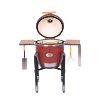 Гриль из керамики с ножками и столиками Le Chef Red (Monolith)