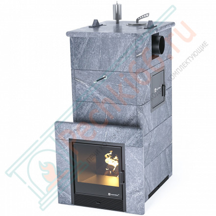 Печь для бани Геленджик-М2 с боковым подключением в талькохлорите (ИзиСтим)