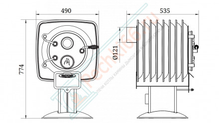 Отопительная печь «Фаренгейт 8» антрацит (T.M.F) до 150 м3