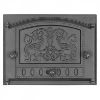 Дверца топочная ДК-2Б "Грифоны" окрашенная (Рубцовск-Литком)