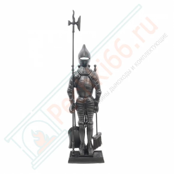 Набор каминный D98051BK Рыцарь большой (4 предмета, 110 см, черный), на подставке в Краснодаре