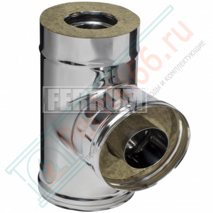 Сэндвич тройник 90° (НЕРЖ-430/0,5-ОЦИНК/0,5) d-130/200 (Ferrum GS-Z)