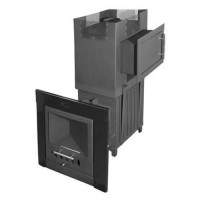 Чугунная печь для бани Торнадо 18М2 К БК, дверца со стеклом (Компакт) до 18 м³