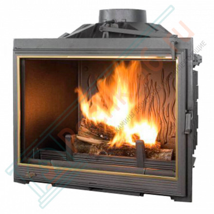 Чугунная топка CELSIUS с открытием дверцы в стороны и с дефлектором версия BLACK LINE (SEGUIN) 12 кВт
