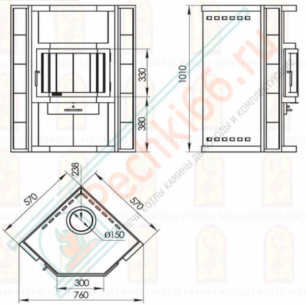 Печь-камин Амур (Мета-Бел)