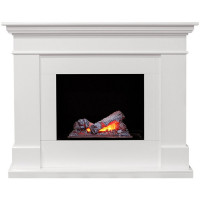 Каминокомплект California - Белый (Глубина 380) с электроочагом Cassette 400 NH